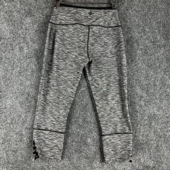 Prana Pants Womens Small Gray Crop Compression Stretch  Ankle Detail Pull On - Picture 6 of 7